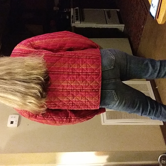 $$❤️❤️☘️David Brooks reversible patchwork/stripe jacket - Picture 2 of 7